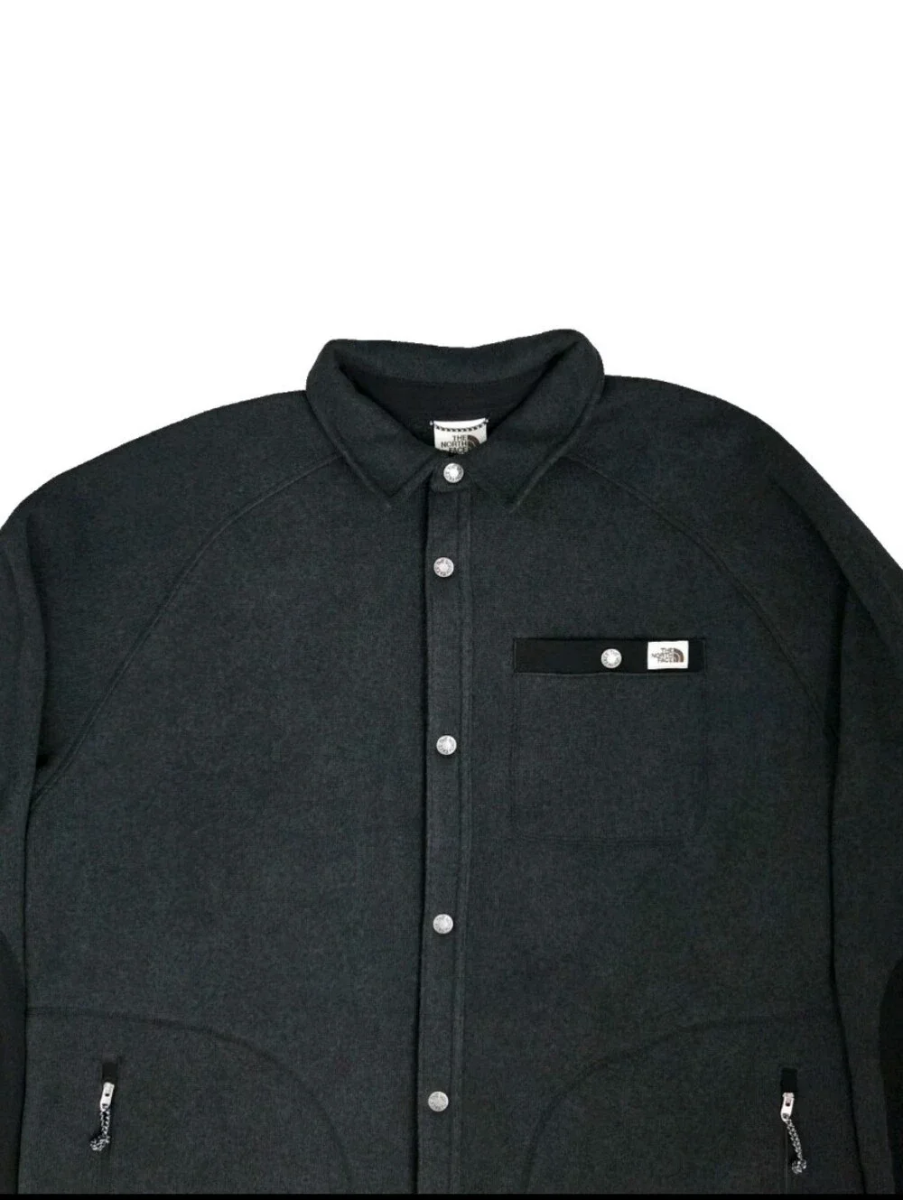 The North Face Gordon Lyons Shacket Fleece Casual Men's Size XL Heather Black